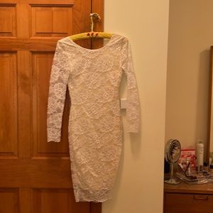 Sexy low back ivory spring dress